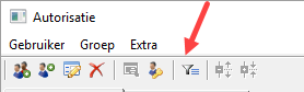 App_Autorisatiefilters toevoegen (menu)