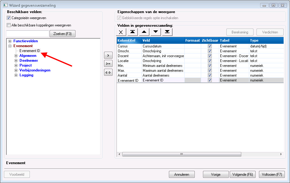 App_Cnr Beschr Deelnemers aan cursus (UpdateConnector)