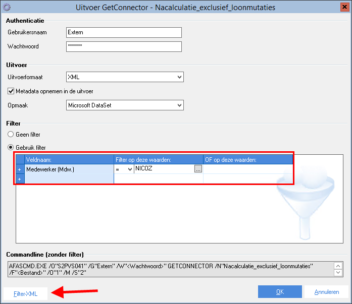App_Conn GS Lokaal GetConnector - Filter - XML (30 proc) - Profit
