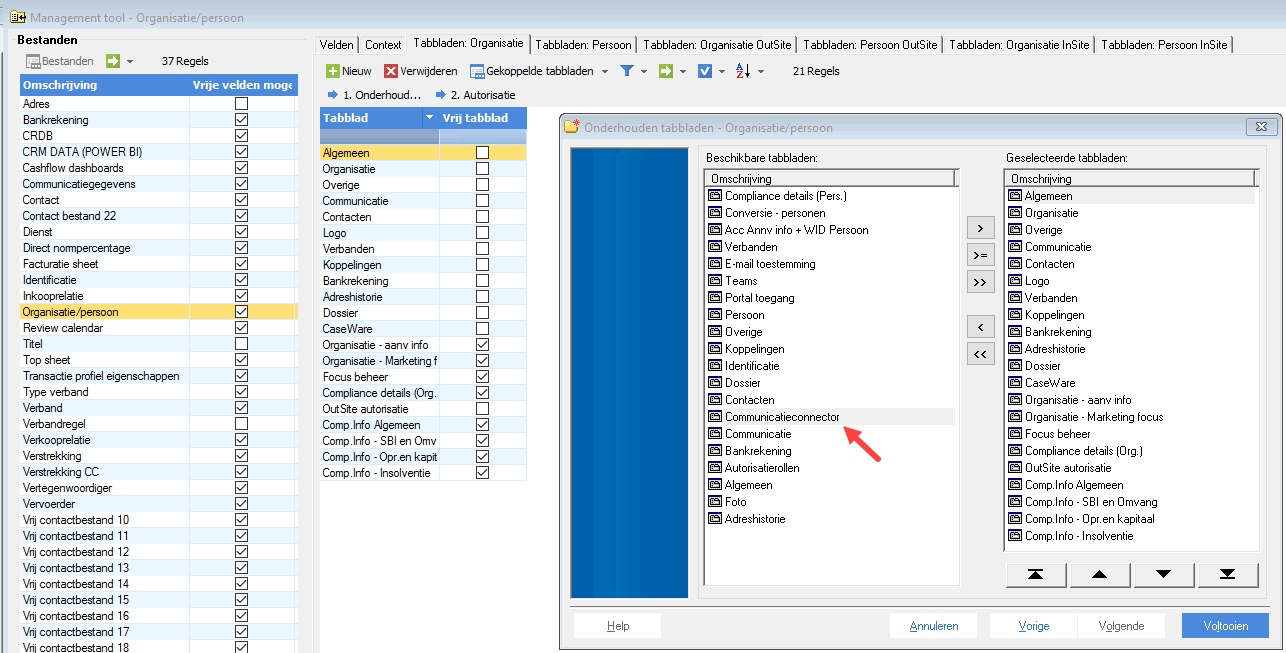 App_Ext Organisatie inrichten voor externe aangiften (organisatie inrichten) - management tool