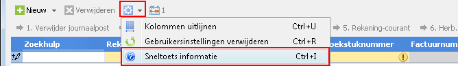 Dat_Sneltoetsen boekingsprogramma