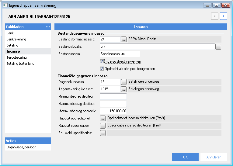 Fin_Incasso-opdracht direct verwerken