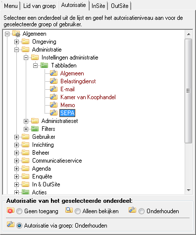 Fin_Administratie instellingen SEPA autoriseren