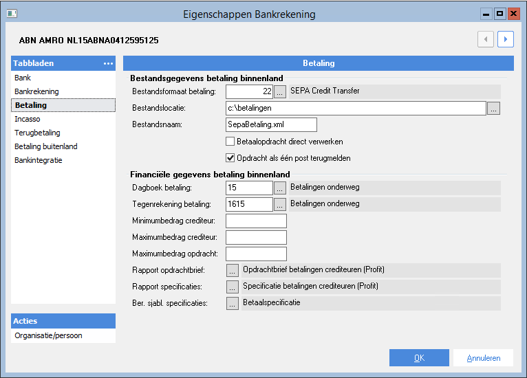 Fin_Bankrekening inrichten voor SEPA-betalingen