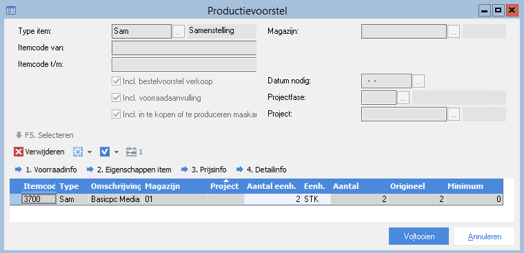 Item_Assemblagevoorbereiding automatisch toevoegen 3