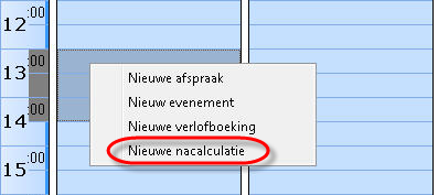 Pro_Nacalculatie boeken via Profit Agenda