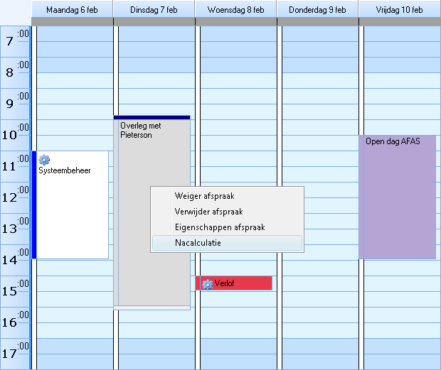 Pro_Nacalculatie op bestaande afspraak zonder gekoppelde nacalculatie