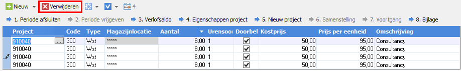 Pro_Nacalculatie verwijderen