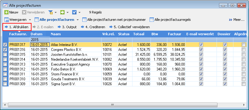 Pro_Projectfacturen verstrekken via actie Afdrukken (10)