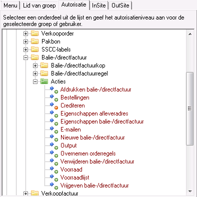 Sales_Balie-/directfactuur autoriseren